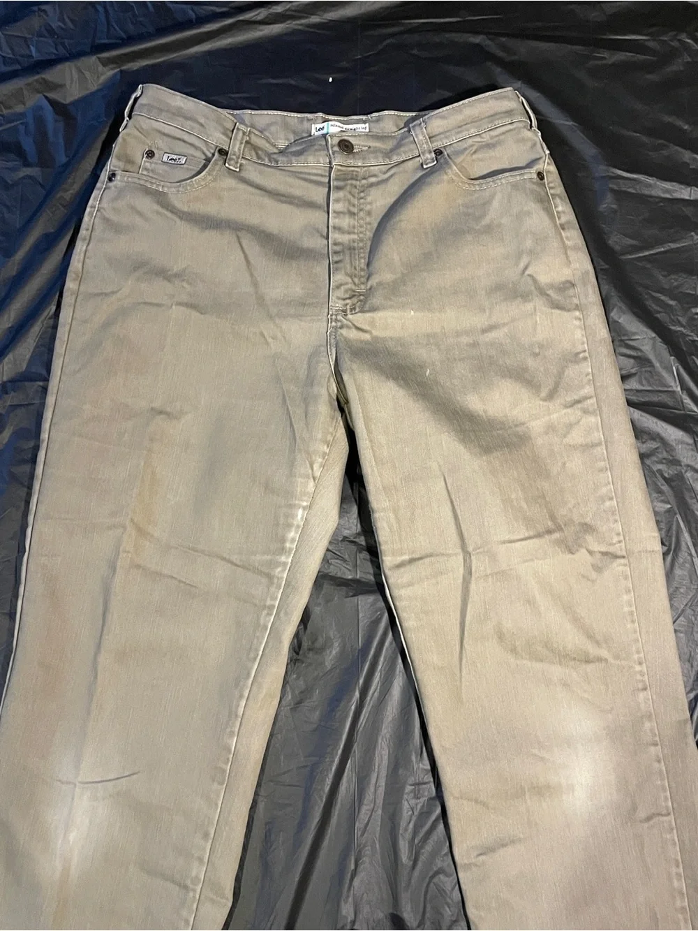 Lee Mens Straight Leg Jeans Grey Tint Medium Wash 12M
